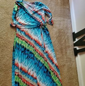 Multi Color Tye Dye Maxi Dress